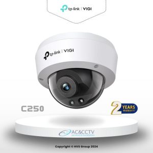 “Kamera CCTV dome TP-LINK VIGI C250 5MP dengan fitur full-color dan AI detection untuk pengawasan siang dan malam.”